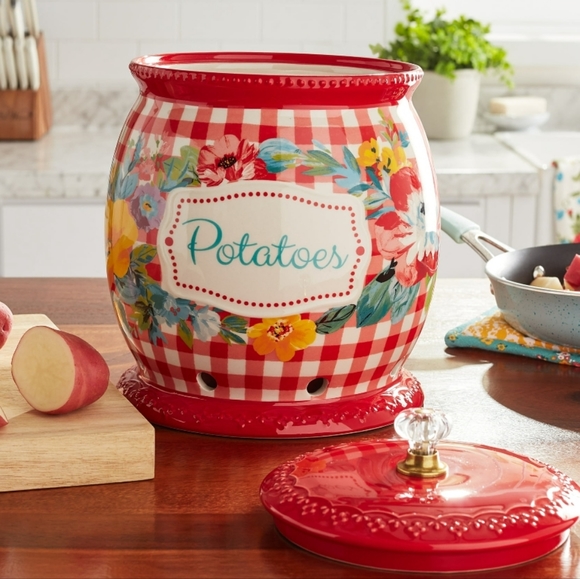 The Pioneer Woman Kitchen New 223 Pioneer Woman Sweet Romance Gingham Red Potatoe Keeper